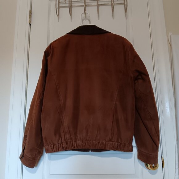 Men's Covington Brown Bomber Jacket, Size M 38-40 with camo earmuffs - Picture 2 of 11